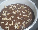A picture of step 6 of Biscuit Chocolate Walnut Cake (No Oven, Kadhai Recipe).