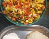 A picture of step 2 of Veg roll tikki.