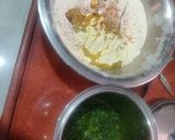 A picture of step 2 of Palak puri.