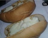 A picture of step 4 of French bread sandwich.