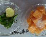 A picture of step 1 of Muskmelon Mojito.
