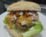Foto del paso 16 de la receta: Hamburguesa🧀hawaiana🥯🍍🍔