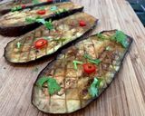 A picture of step 5 of Grilled Aubergine With Asian Style BBQ Sauce Glaze.