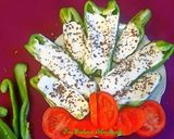 A picture of step 2 of Labneh Snack with Vegetables.