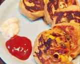 A picture of step 6 of Veg roll tikki.