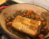 Une image de l'étape 11 de Rôti de porc en cocotte aux carottes,oignons et champignons (cuisson au four).
