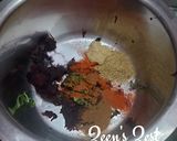 A picture of step 1 of Beetroot Rotis/Chapatis with Beetroot Onion Raita.