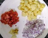 A picture of step 1 of Aloo palak in pressure cooker.