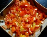 A picture of step 1 of Tomato chutney with dates and mango pulp candy.