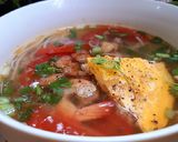 Hình bước làm 2 của món Bún riêu tôm khô