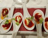 Foto del paso 1 de la receta Queso de cabra y tomate confitado en cucharas