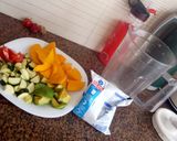 A picture of step 1 of Seasonal fruit veg juice.