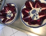 Une image de l'étape 2 de Trévise en salade au maïs,feta,poivron rouge,tomate séchée et câpres italiennes.