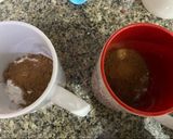 A picture of step 1 of Chocolate and Mango Mug cakes.