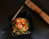 A picture of step 8 of Shrimp Chowmein.