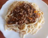 A picture of step 6 of Spaghetti and minced meat.