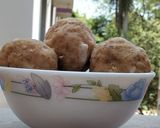 A picture of step 4 of Red rice laddoo / kaikuththal arisi urundai.