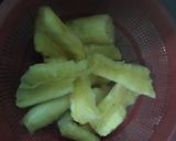 A picture of step 1 of Boiled Yuca with Chimichurri.