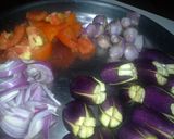 A picture of step 1 of Brinjal Gravy.
