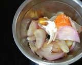 A picture of step 1 of Microwave Chicken Curry.