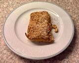 A picture of step 3 of Crustless Cheese Pie with Herbs and Sesame.