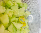 A picture of step 1 of # Saladcontest CUCUMBER SALAD.