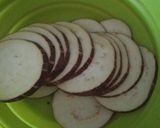 Foto del paso 1 de la receta Discos de berenjena con jamón y queso