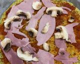 A picture of step 3 of Cauliflower Pizza.