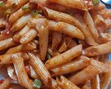 A picture of step 10 of Pasta Pizza.