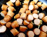 A picture of step 2 of My Italian Style Chicken Sausage bake on Spaghetti 🤗.
