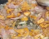 A picture of step 1 of Tagliatelle with chanterelle mushrooms and guanciale.