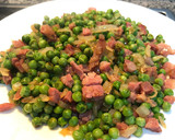 Foto del paso 1 de la receta: Guisantes con jamón y cebolla