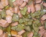 A picture of step 1 of Liver and Sausage sauce.