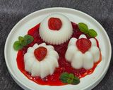 Foto langkah ke 6 dari resep Puding Susu Vanilla Strawberry Compote.