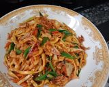 Foto langkah ke 3 dari resep Mie Tek Tek.