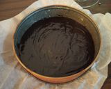A picture of step 6 of Triple layer baked cheese cake.