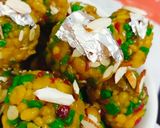 A picture of step 16 of Boondi ky ladu.