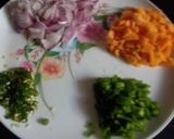 A picture of step 1 of Spicy green grams samosas.