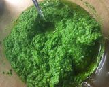 A picture of step 1 of Spinach and Basil Pesto.