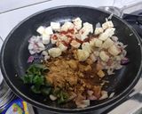 A picture of step 5 of Paneer and Beans Burrito wrap.