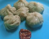 A picture of step 4 of Veg momos.