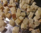 A picture of step 4 of Chickpea and mussel soup with homemade croutons.