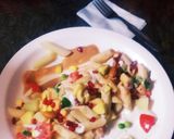A picture of step 4 of Pizza Hut Nutty Pasta Salad.