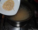 A picture of step 1 of Persian mung beans rice.
