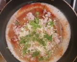 A picture of step 6 of Jini dosa with sambhar.