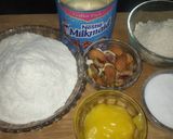 A picture of step 1 of Kaju coconut Diyas.