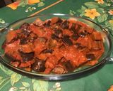 Une image de l'étape 12 de Aubergines violettes aux tomates, gingembre et paprika.