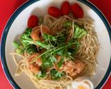 Hình bước làm 3 của món Mì Spaghetti-cà bi-broccoli-hihi