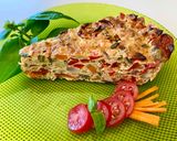 Une image de l'étape 3 de Quiche sans pâte aux légumes d’été.