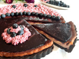 Käsekuchentarte mit Heidelbeeren